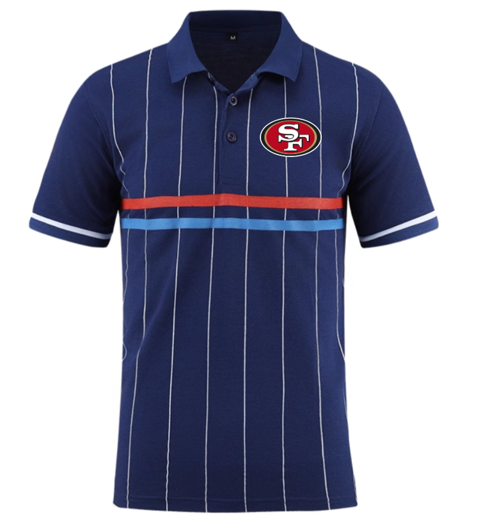 San Francisco 49ers blue Men 2025 NFL polo T shirt->nfl t-shirts->Sports Accessory